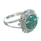 Southwest Opal And Turquoise Inlay Silver Ring Size 5-1/2 WX73731
